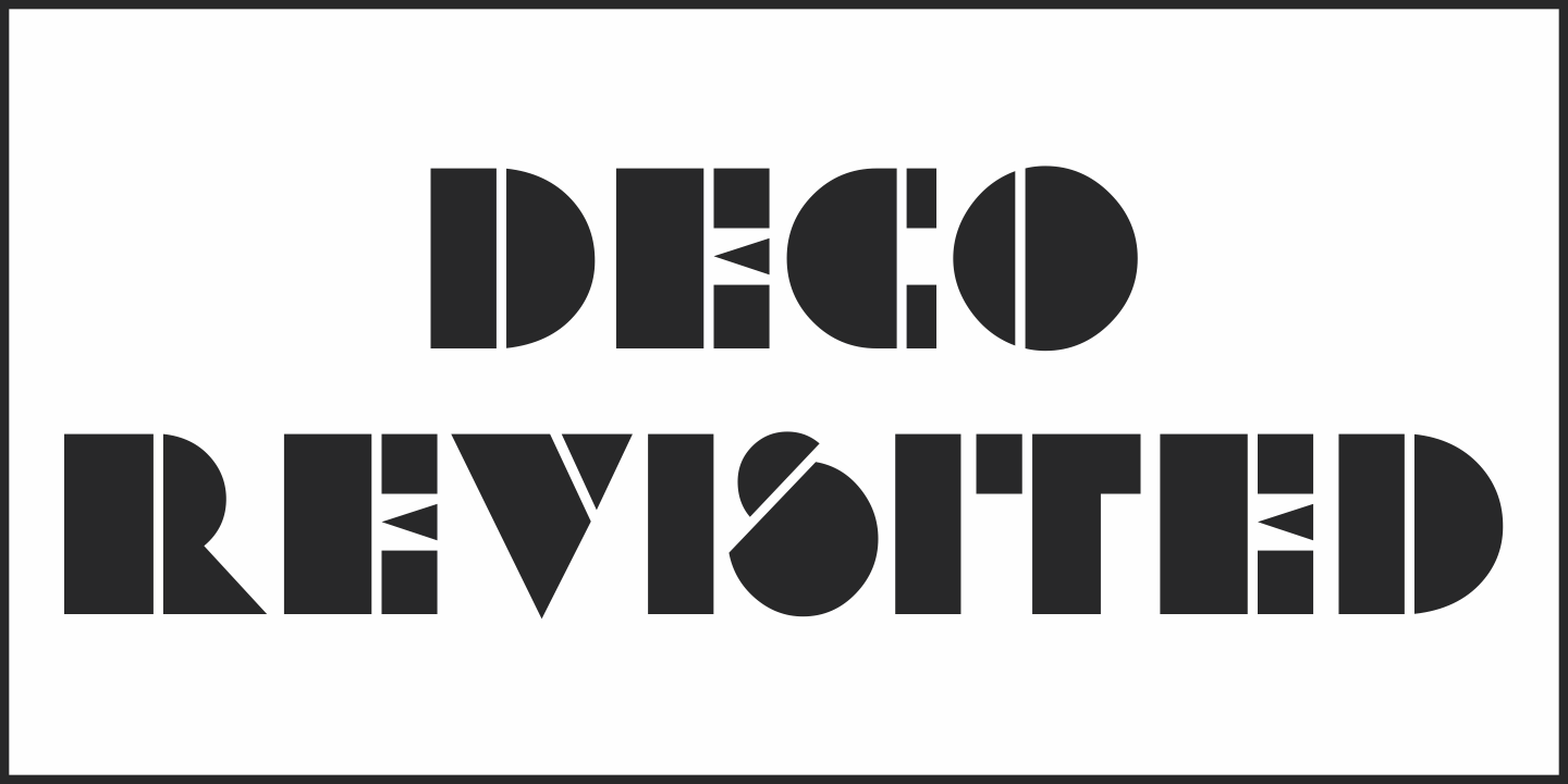Example font Deco Revisited JNL #5